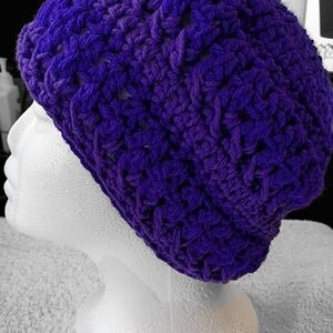 Elegant Purple Crochet Hat